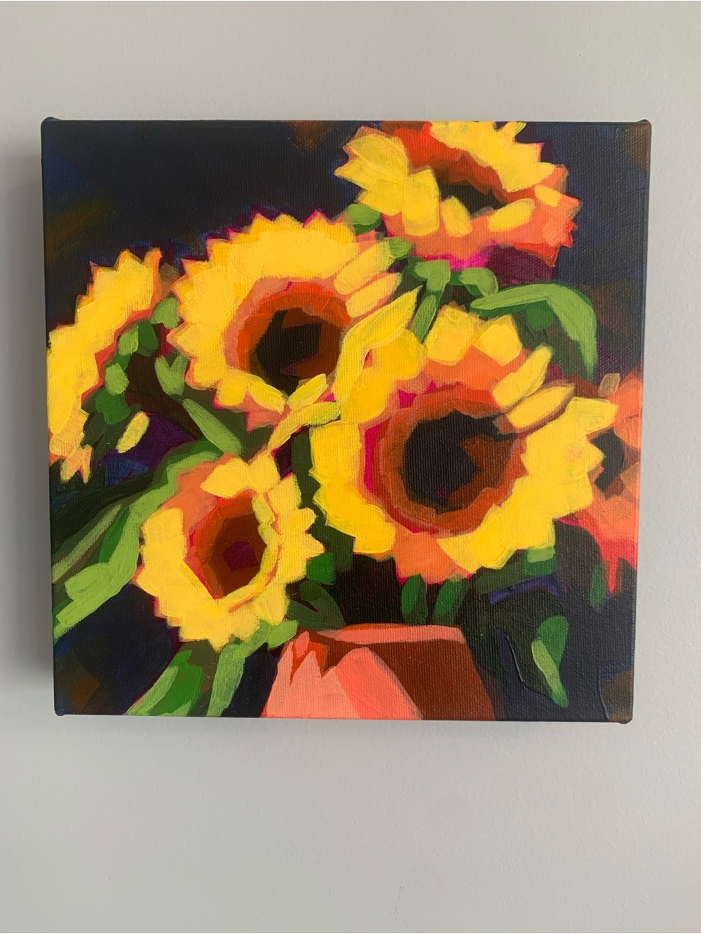 Sunflower Delight-painted by me 💜